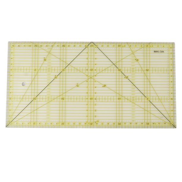 Regla de acolchado acrílica, escala precisa, transparente, para coser y medir patchwork.