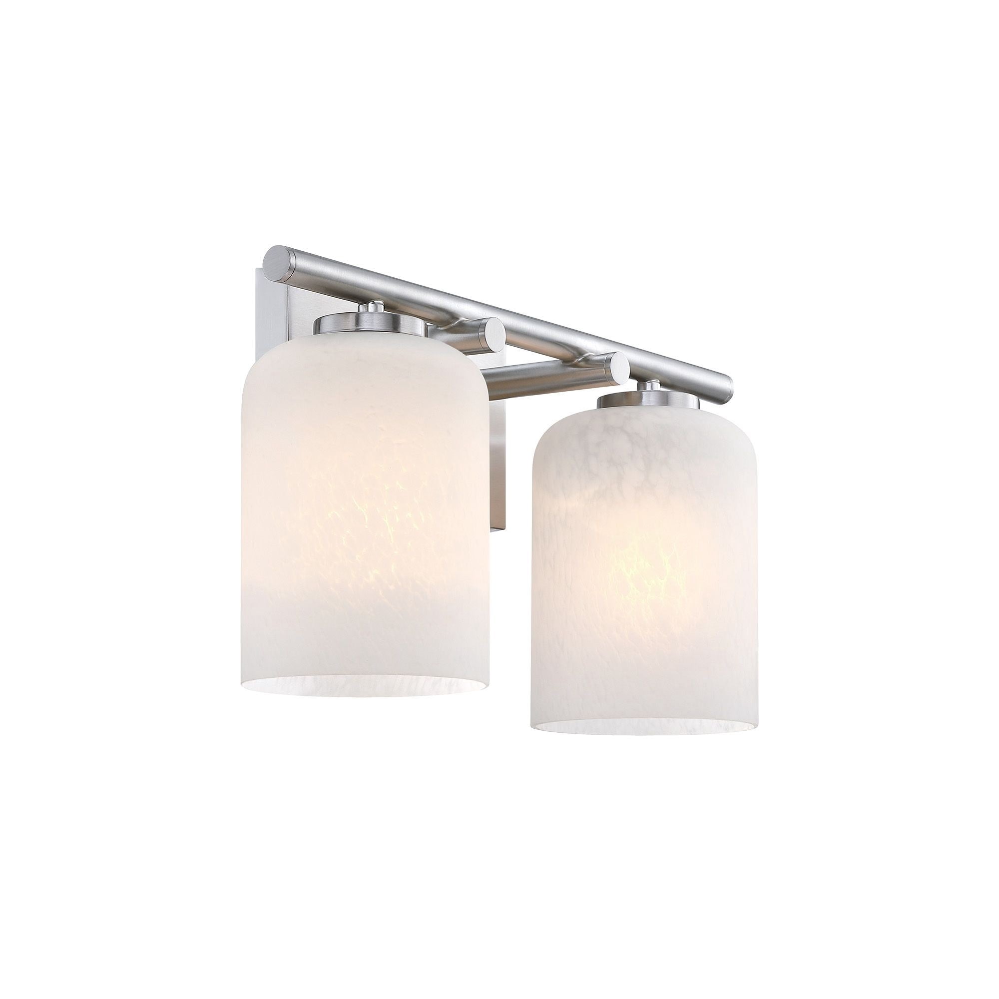 Bluestone Ridge 16 in. 2-Light Brushed Nickel Vanity Wall Light for Bathrooms
