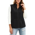 thumbnail image 2 of Edvintorg Women Vest Plus Size Fashion Sleeveless Loose Casual Zip up Jacket with Pocket Fall Womens Clothes Black S-3XL, 2 of 2