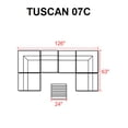 thumbnail image 3 of Tuscan 7 Piece Outdoor Wicker Patio Furniture Set 07c, 3 of 7