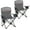Light Gray camping chairs, variant on Camping Chairs 350LBS Capacity, Heavy Duty Folding Chair with 4-Can Cooler Bag, Portable Outdoor Chair with Cup Holder for Adults, Collapsible for Tailgating, Beach, Fishing