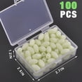 thumbnail image 3 of 100pcs Glow Fishing Beads Hard Fish Line Beads Luminous Plastic Oval Round Bait Eggs Lure Tackle for Fishing Rigs Glow in Dark, 3 of 7