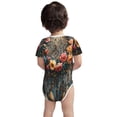 thumbnail image 3 of Xecao Floral Dreamcatcher Elegance Pattern Baby Climbing Bodysuit Short Sleeve Onesie Unisex 0-12 Months Baby Shirt Newborn Outfits Crotch snap design-12 Months, 3 of 6