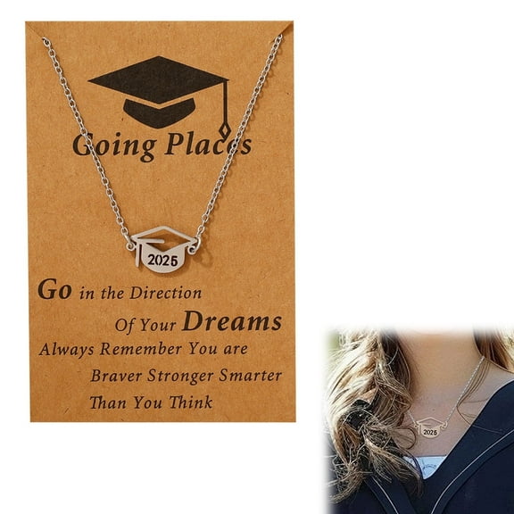 Graduation present 2025:Graduation Adjustable Necklace Graduation jewelry for Her,Graduation Necklace Class of 2025 Unique Cap Necklace for Best Friends High School College Retirement for Daughter