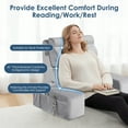thumbnail image 3 of MOONORAH Reading Pillow for Sitting in Bed Adult,Backrest Pillow with Arms,Bed Chair Pillow with Big Pockets for Reading/Gaming/Resting/Watching TV,Medium 19" Grey, 3 of 8