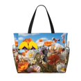 thumbnail image 1 of Disketp Vibrant Field Of Blossoms Bolsa de Playa de Gran Capacidad, Bolso Impermeable y a Prueba de Arena para Mujer, Ideal para Playa, Piscina y Natación, 1 of 7