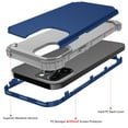 thumbnail image 3 of iPhone 12 /iPhone 12 Pro 6.1" Case with Screen Protector,Allytech 3 In 1 Hybrid PC Silicone Heavy Duty Rugged Bumper Defender Armor Shockproof Anti-Scratch Back Cover for Apple iPhone 12 6.1",Darkblue, 3 of 7