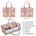 thumbnail image 2 of Large Capacity Tote Bag,Pioneer Flower Floral Print Pattern Handbag Fashion Luxury Tote Bag,15.7"x13"x 5.1" Inches,Laptop Compatible, 2 of 6
