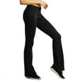 thumbnail image 3 of 2 Pack Women’s Yoga Pants Cotton Flare Bootcut High Waist Tummy Control Soft Leggings Cozy Stretch Breathable Workout Womenswear Activewear, 3 of 4