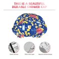 thumbnail image 5 of Kdxio Cute Popcorn Print Shower Cap for Women,Elastic and Reusable,Double Waterproof Layers Bathing Hat, 5 of 9