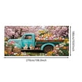 thumbnail image 2 of zhangmingg Blue Truck Easter Garage Door Banner with Rabbit and Colorful Eggs Decorative Cover for Home Holiday, 2 of 6