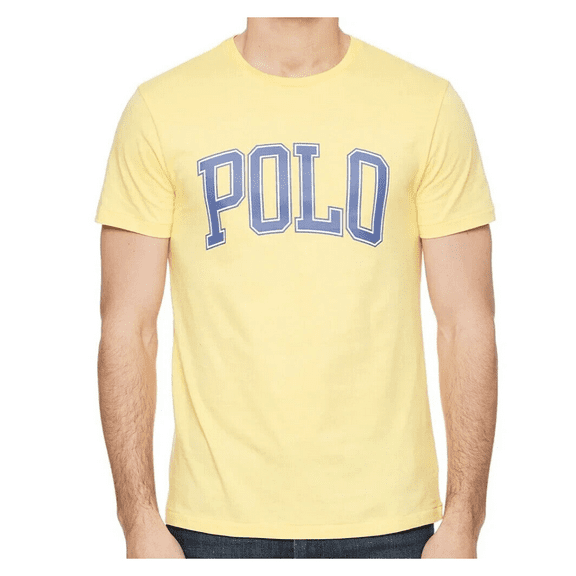 Polo Ralph Lauren Men's, Classic-Fit Logo Print Short-Sleeve Tee, Yellow, L