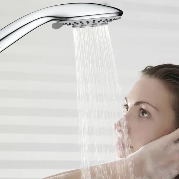 6 Modes High Pressure Shower Head Set Rainfall Handheld Sprayer Nozzle Shower Head Bracket Bathroom Faucet Accessories