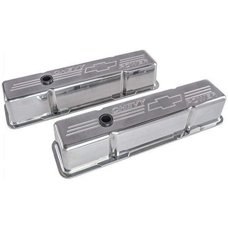 Billet Specialties Polished SBC Tall Valve Cover Chevy Power Billet Specialties Polished SBC Tall Valve Cover Chevy Power