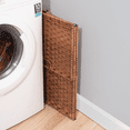 thumbnail image 5 of Laundry Hamper With Lid PE Rattan Powder Coating Frame Clothes Hampers with 01 Removable Bags, 100L, Brown Color, 5 of 8