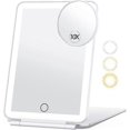 thumbnail image 1 of Travel Makeup Mirror with 10x Magnifying Mirror, Vanity Mirror with 80leds, 3 Color Lighting, Rechar, 1 of 1