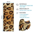 thumbnail image 2 of Gold and Black Of Leopard Print Hot Yoga Mat Towel Non Slip for Hot Yoga - Quick-Drying Yoga Mat Cover with 4 Corner Pockets with Travel Bag - Hot Yoga Towel Non Slip 70"x26", 2 of 6