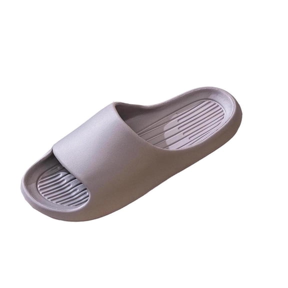Comfortable House Slippers EVA Foam Slides for Men Women Non-Slip Indoor Outdoor Unisex Bathroom Sandals Gray,Size 8.5-10