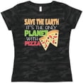 thumbnail image 3 of Inktastic Save the Earth. Its the Only Planet with Pizza. Women's T-Shirt, 3 of 5