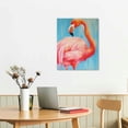 thumbnail image 3 of COMIO  Bold Abstract Flamingo Painting Canvas Wall Art, Design, 3 of 5