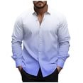 thumbnail image 3 of lcziwo Winter Clearance Prime Men's Slim Fit Dress Shirt Casual Long Sleeve Button Down Blouses Novelty Gradient Print Tops 2025 Business Work Shirts, 3 of 6