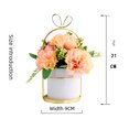 thumbnail image 3 of Soporte de flores chapado en oro, maceta de flores artificiales, flores falsas, adornos para decoración del hogar, regalos, arte floral, 3 of 6