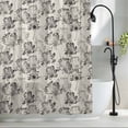 thumbnail image 2 of Vintage Floral Shower Curtain Set, Waterproof Shower Curtains for Bathroom, Grey Spring Dandelion Plants Flower Botanical Washable Fabric Bath Curtain for Bathtub Decoration with Hooks 48x72 Inches, 2 of 9
