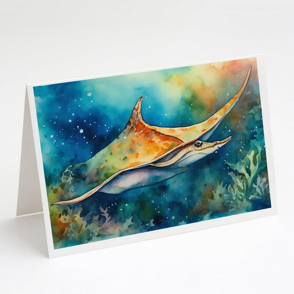 Sting Ray Greeting Cards Pack of 8 7 in x 5 in