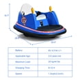 thumbnail image 2 of Gymax Voiture Tamponneuse 6 V pour Enfants, Jouet de Course à Rotation 360° avec Télécommande, Bleu Marine, 2 of 10