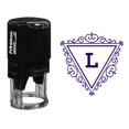 thumbnail image 1 of Printtoo Triangle Swirl Border L Alphabet Monogram Initial Office Stationary R-40 Self Inking Rubber Stamp, 1 of 6