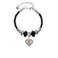 thumbnail image 2 of Delight Jewelry Silvertone Ballet Shoe in Heart Middle Sister Celtic Knot Leather Bead Bracelet, 7"+2" Extender, 2 of 4