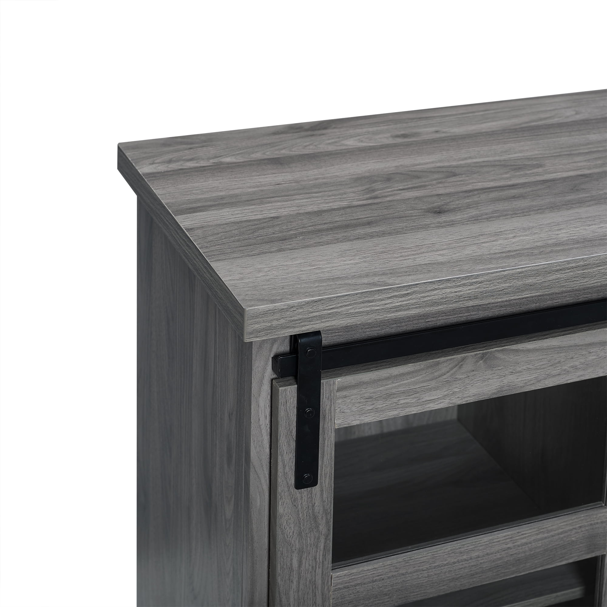 Manor Park 32" Sliding Glass Door Accent Console, Slate Grey