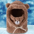 thumbnail image 3 of CEHVOM Women's Winter Warm And Windproof And Cold-Proof Plus Velvet Scarf Mask Bib One-Piece Ear Protection Hat, 3 of 7