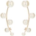 thumbnail image 1 of 2 Pcs/Set Pearl Earrings Pendant Ear Hook Simple Creative All-Match Retro Eardrop Jewelry Gift for Women, 1 of 2