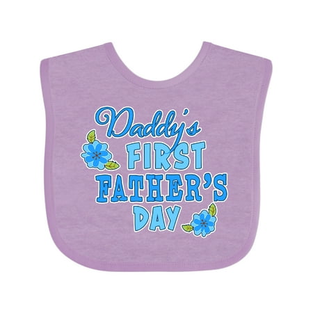 

Inktastic Daddys First Fathers Day Gift Baby Girl Bib