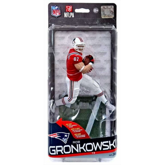 Rob Gronkowski Action Figure Red Jersey, White Pants NFL