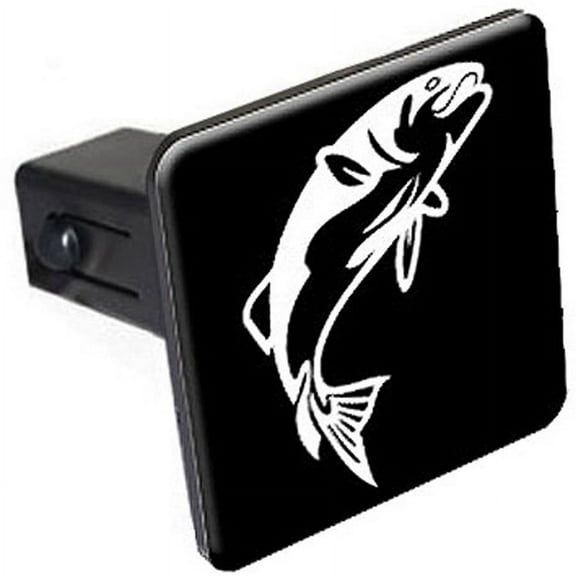 Fish Fishing Jumping Bass 1.25" Tow Trailer Hitch Cover Plug Insert