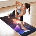 thumbnail image 6 of Colorful Butterfly Light Pattern Hot Yoga Mat Towel Non Slip for Hot Yoga - Quick-Drying Yoga Mat Cover with 4 Corner Pockets with Travel Bag - Hot Yoga Towel Non Slip 70"x26", 6 of 6