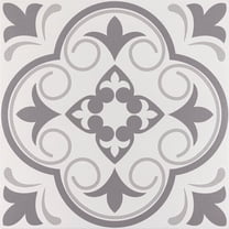 Lxcreat Peel and Stick Floor Tile Waterproof, Gray Floral Peel and Stick Flooring, Easy DIY Vinyl Flooring and Suit for Bathroom, Kitchen 12in x 12in 10PCS