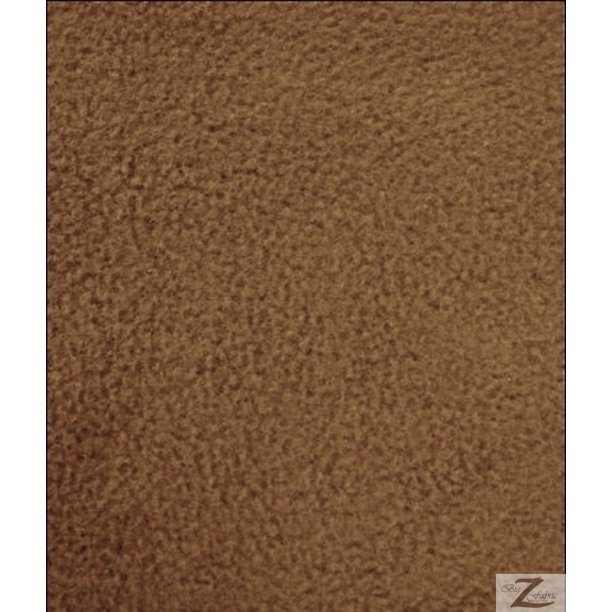 Fleece Fabric Solid / Dark Caramel / Sold By The Yard