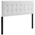 thumbnail image 2 of Lily Queen Biscuit Tufted Performance Velvet Headboard in White, 2 of 5