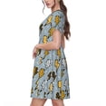 thumbnail image 2 of Disketp Lightning Bolts para Vestido de Manga Corta para Mujeres, Vestidos de Verano para Mujeres, Casual y Holgado para la Playa, 2 of 6