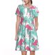 thumbnail image 1 of Disketp Flamingo para Vestido de Manga Corta para Mujeres, Vestidos de Verano para Mujeres, Casual y Holgado para la Playa, 1 of 6