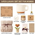 thumbnail image 2 of Coffee Color Self Care Gift Basket 9-Piece Set for Get Well, Sympathy and Birthday Gifting, 2 of 9
