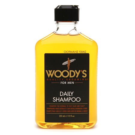 Woody's Daily Shampoo for Men, Normal to Oily Hair & Scalp 12.0 OZ(pack of