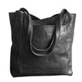 thumbnail image 1 of Nvzi Nuevo bolso de hombro de piel sintética suave para mujer, bolso grande informal, color negro, 1 of 4