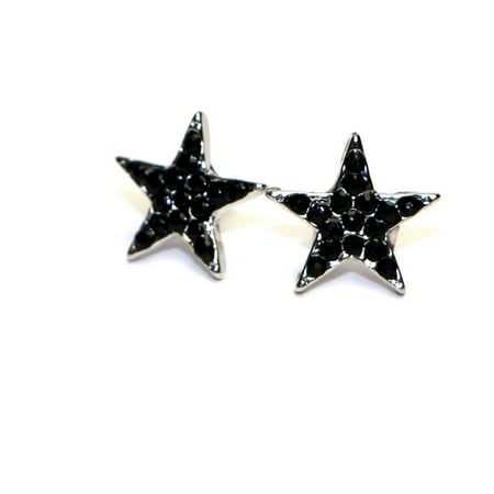 Less Fashion Surgical Stainless Steel S Mini Star Stud Less Fashion Surgical Stainless Steel S Mini Star Stud Earrings Black