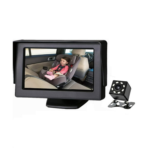Peggybuy Car Back Seat Mirror Camera Safety Baby Rear View Monitor with 4.3 inch Display