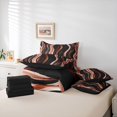 thumbnail image 6 of Homewish Ombre Wavy Line 7-Piece Twin Bedding,Contemporary Aesthetic Bedding Comforter Set,Orange,Black Reversible, 6 of 8