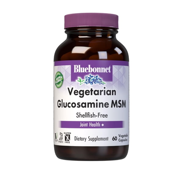 Bluebonnet Nutrition Vegetarian Glucosamine Plus MSM Supplement, 60 Count